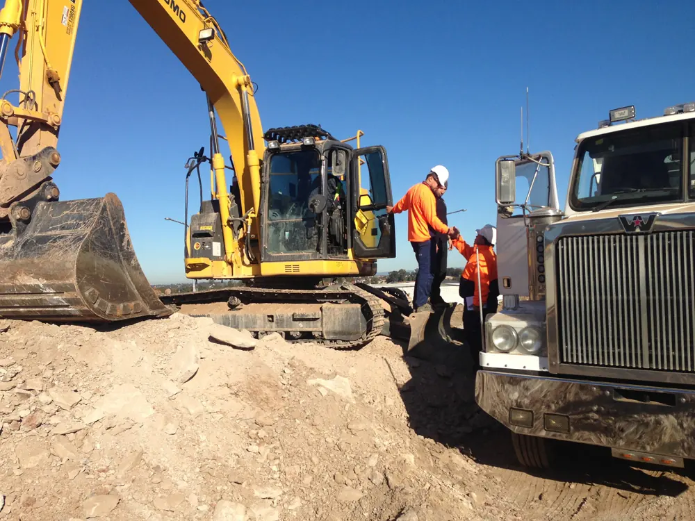 Mustang excavator working on a Sydney site